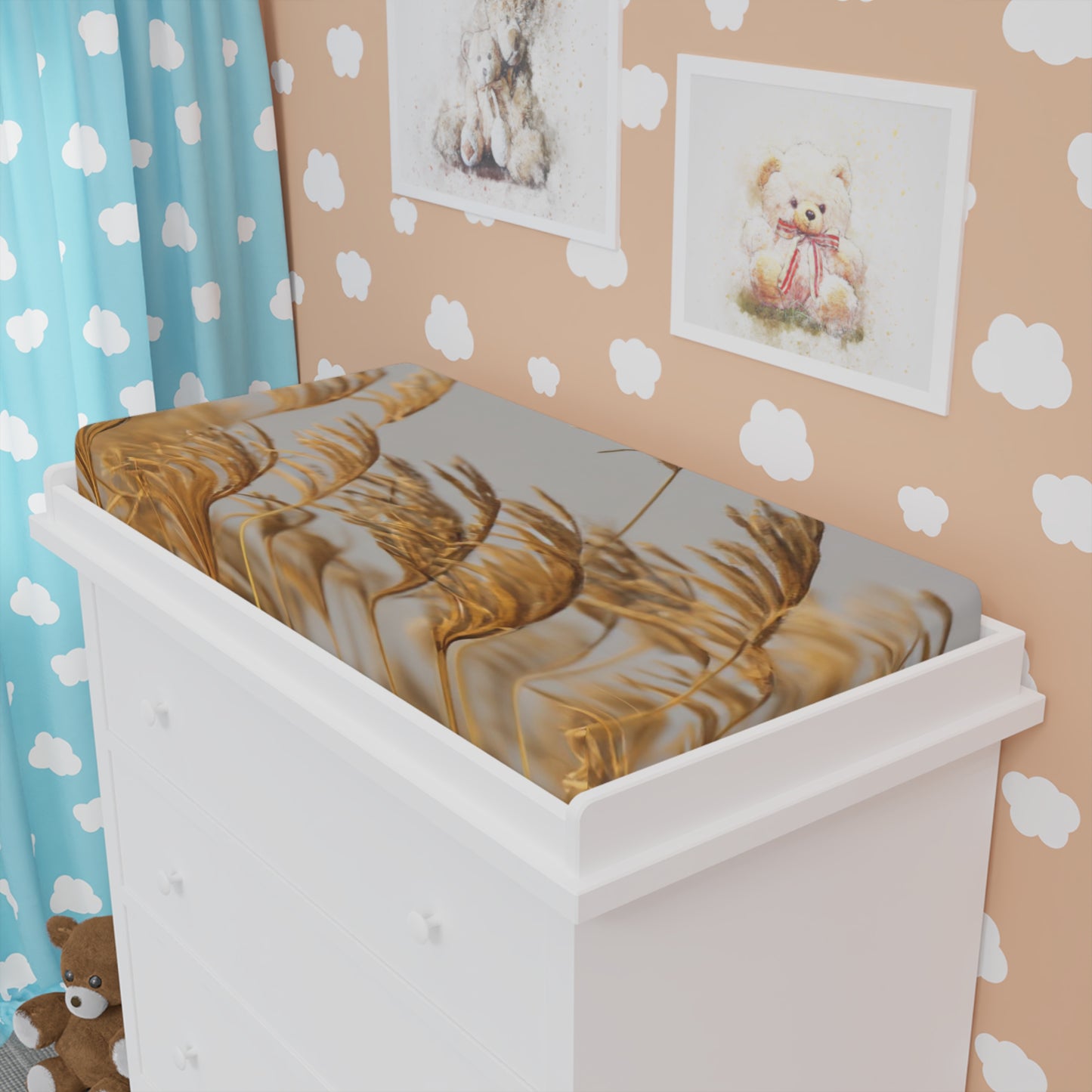 Golden Grass Baby Changing Pad Cover