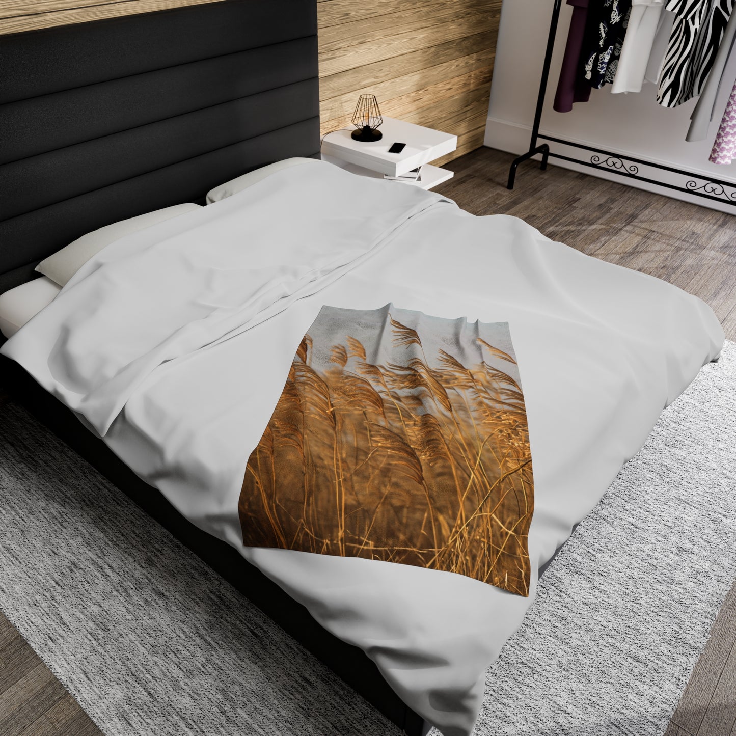 Golden Grass Velveteen Plush Blanket
