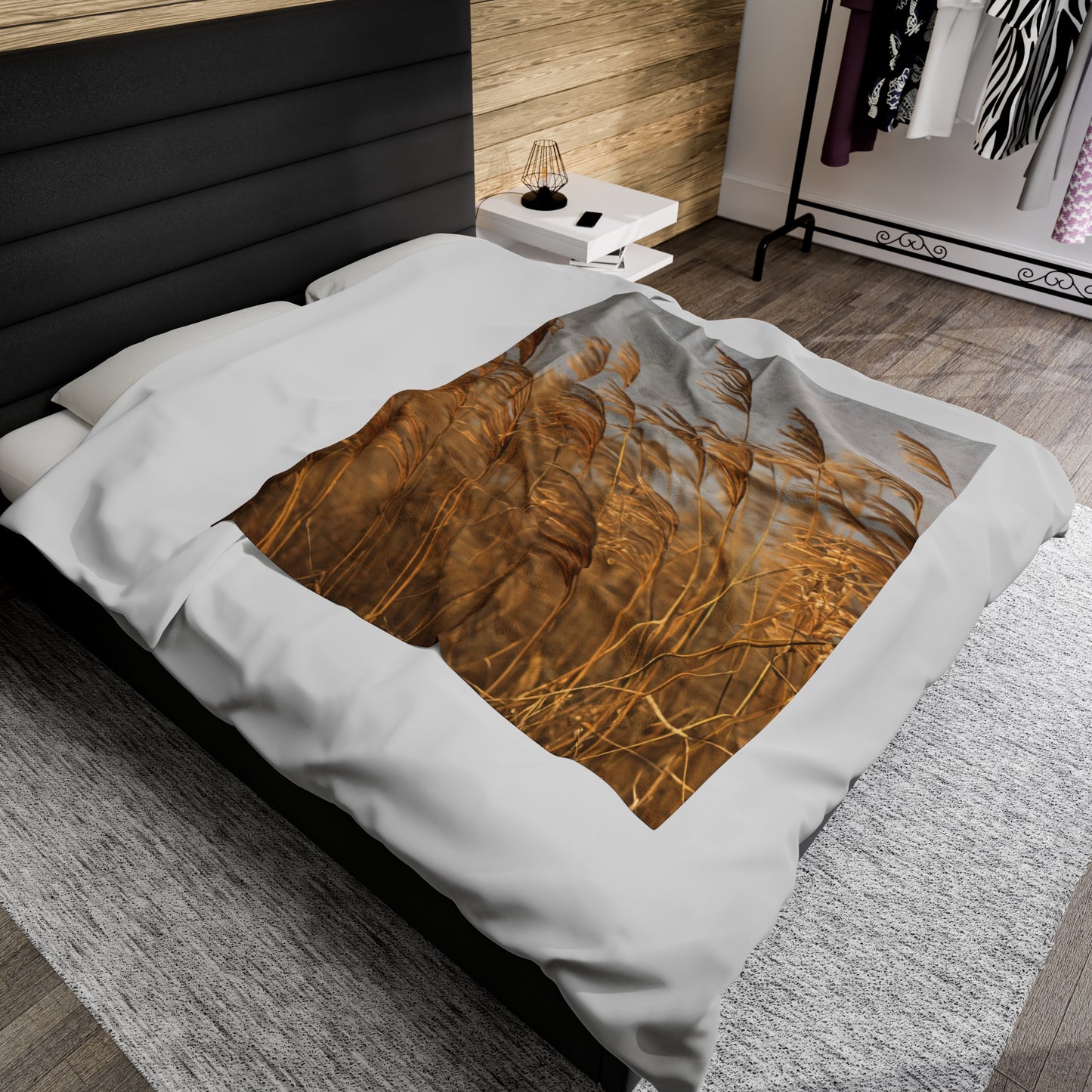 Golden Grass Velveteen Plush Blanket