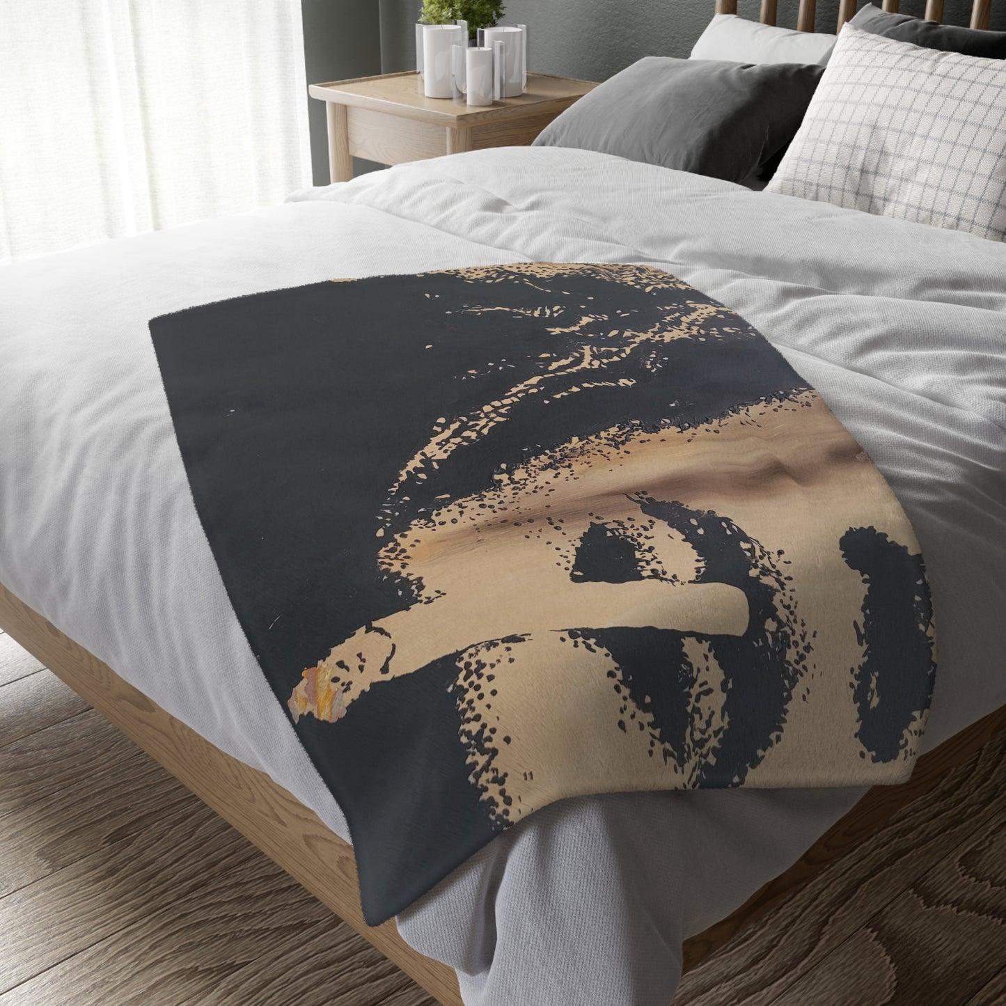 Le Duo Velveteen Microfiber Blanket (Two-sided print)