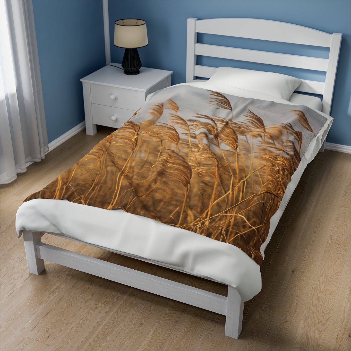 Golden Grass Velveteen Plush Blanket