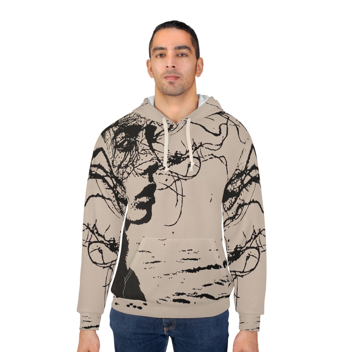 Brigitte Unisex Pullover Hoodie (AOP)