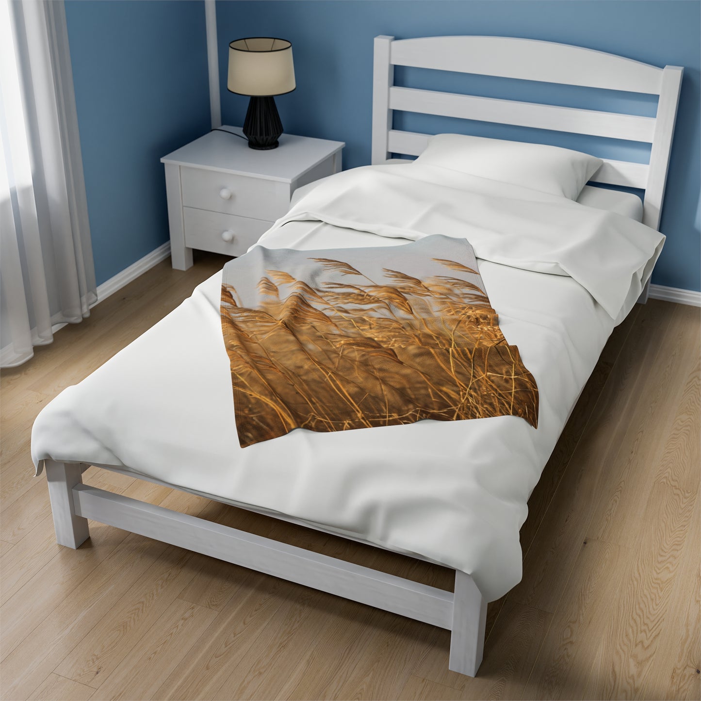 Golden Grass Velveteen Plush Blanket