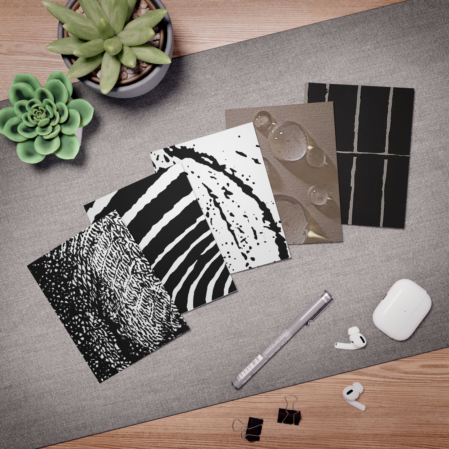 Textures2 Multi-Design Greeting Cards (5-Pack)