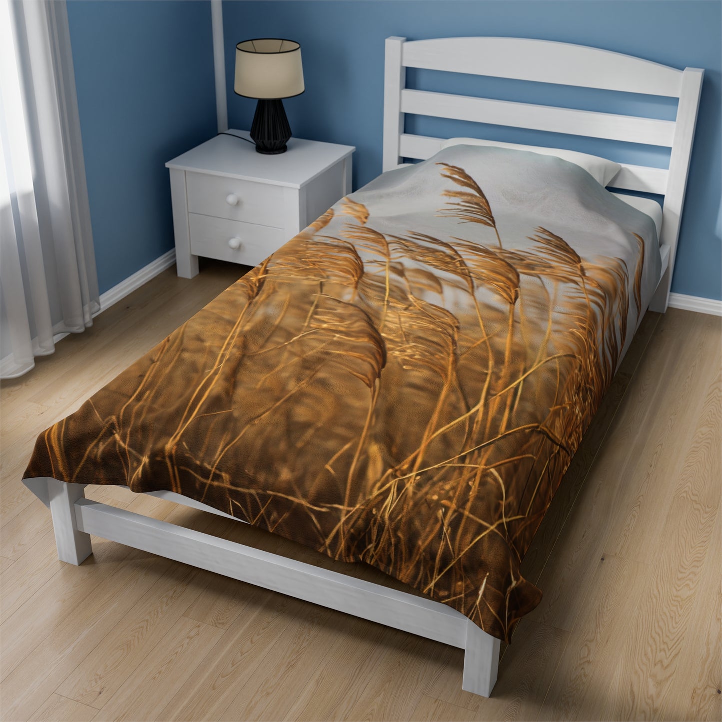 Golden Grass Velveteen Plush Blanket