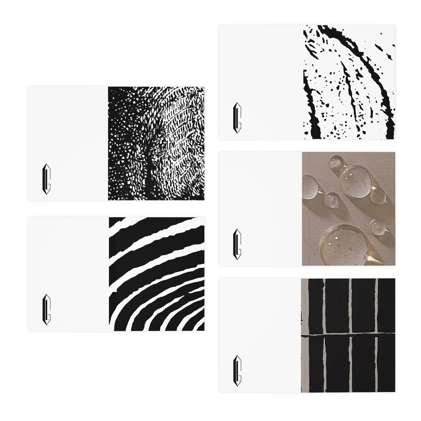 Textures2 Multi-Design Greeting Cards (5-Pack)