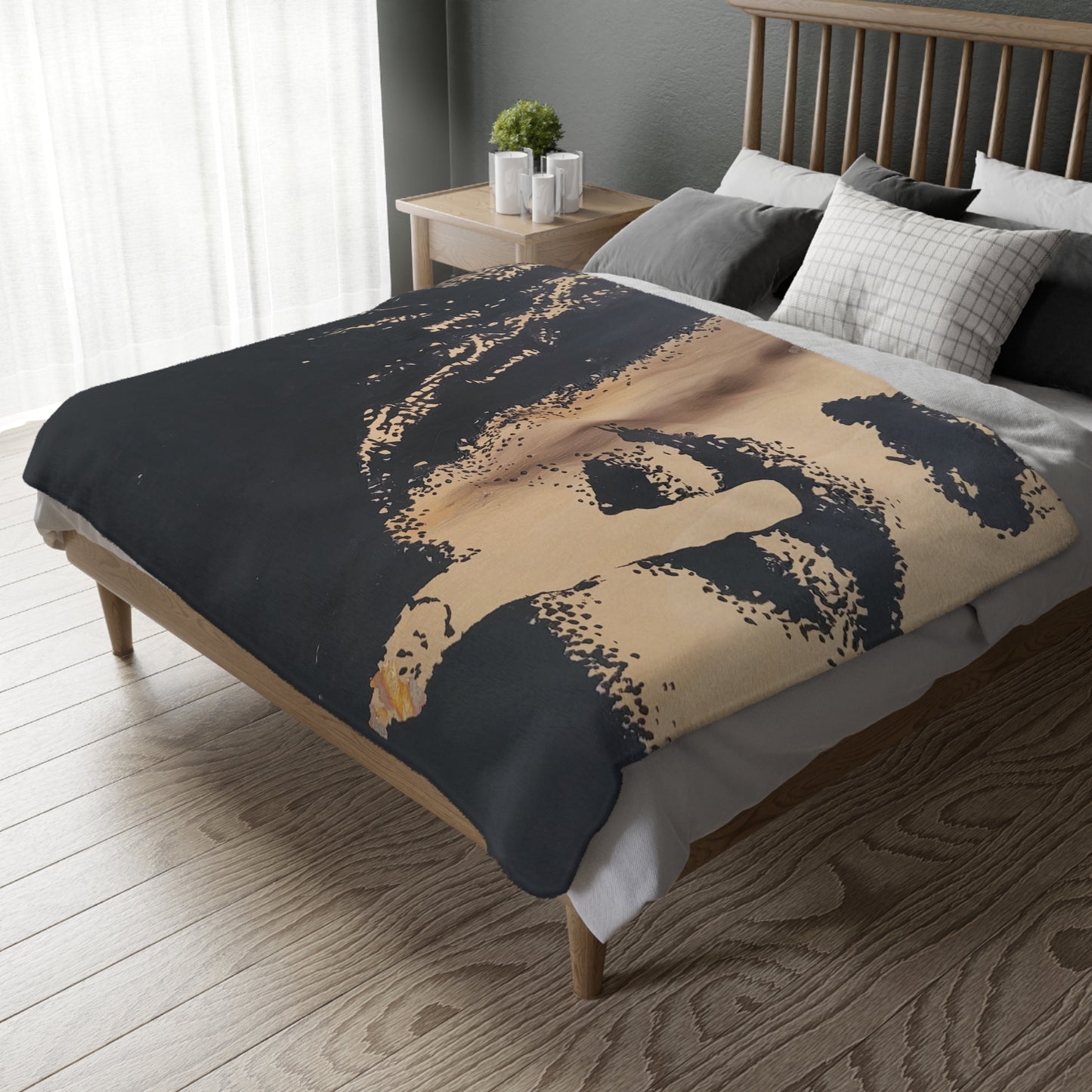 Le Duo Velveteen Microfiber Blanket (Two-sided print)