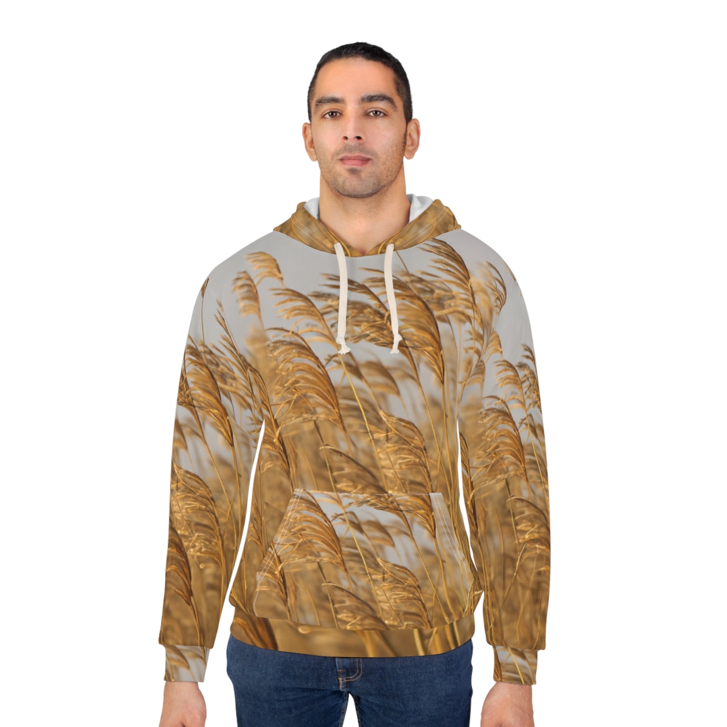 Golden Grass Unisex Pullover Hoodie (AOP)