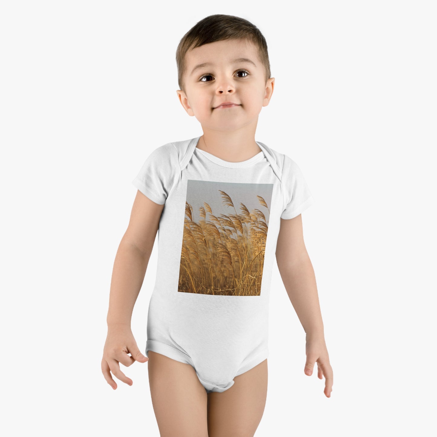Golden Grass Onesie® Organic Baby Bodysuit