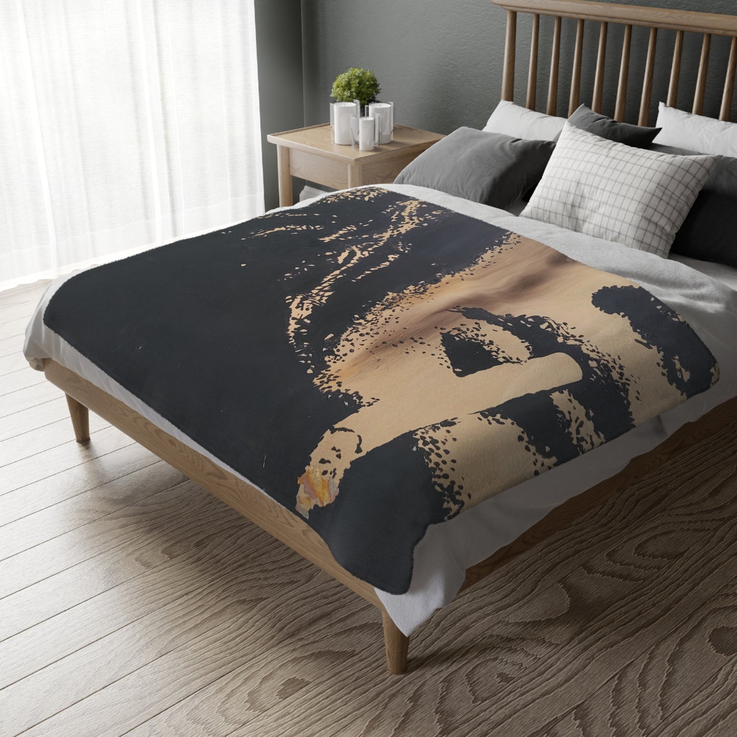Le Duo Velveteen Microfiber Blanket (Two-sided print)