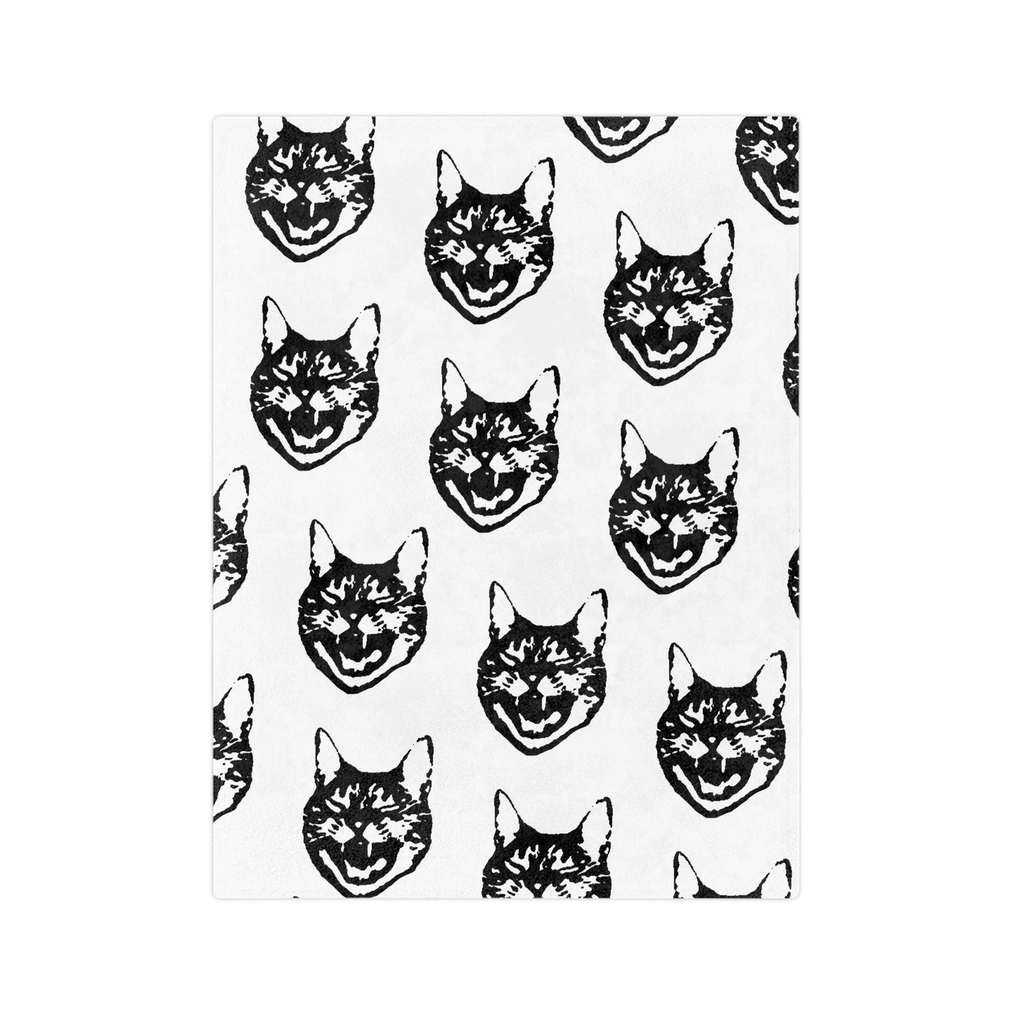 Laughing Cat Velveteen Microfiber Blanket