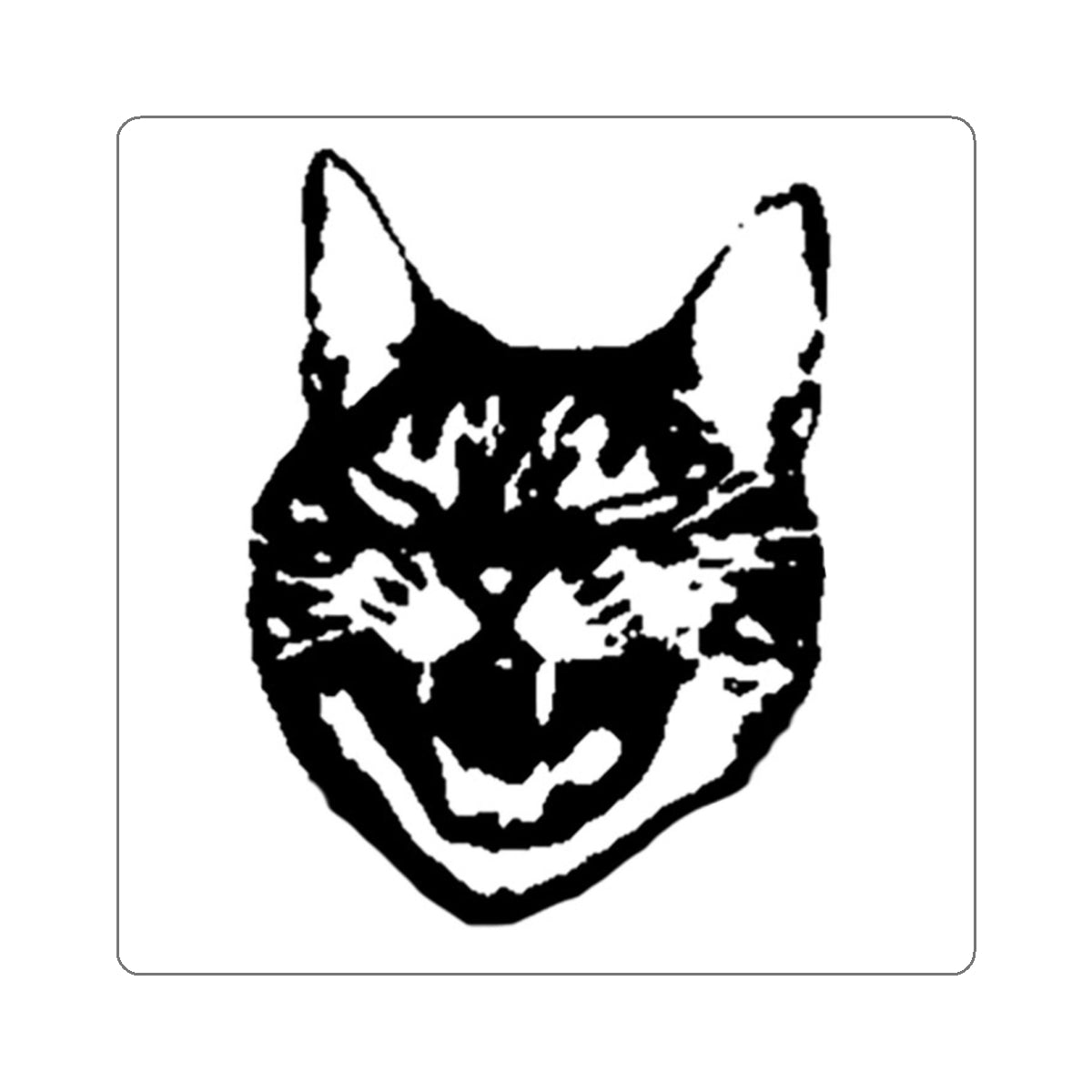 Laughing Cat Kiss-Cut Stickers