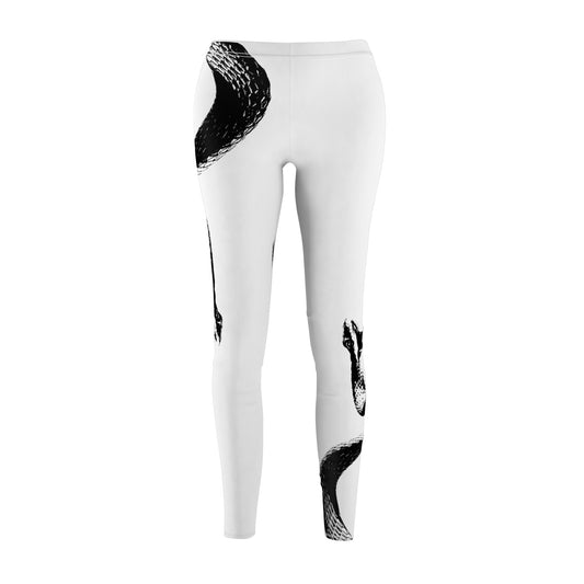 Snake Women's Cut & Sew Casual Leggings (AOP)