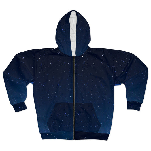 Night Unisex Zip Hoodie (AOP)