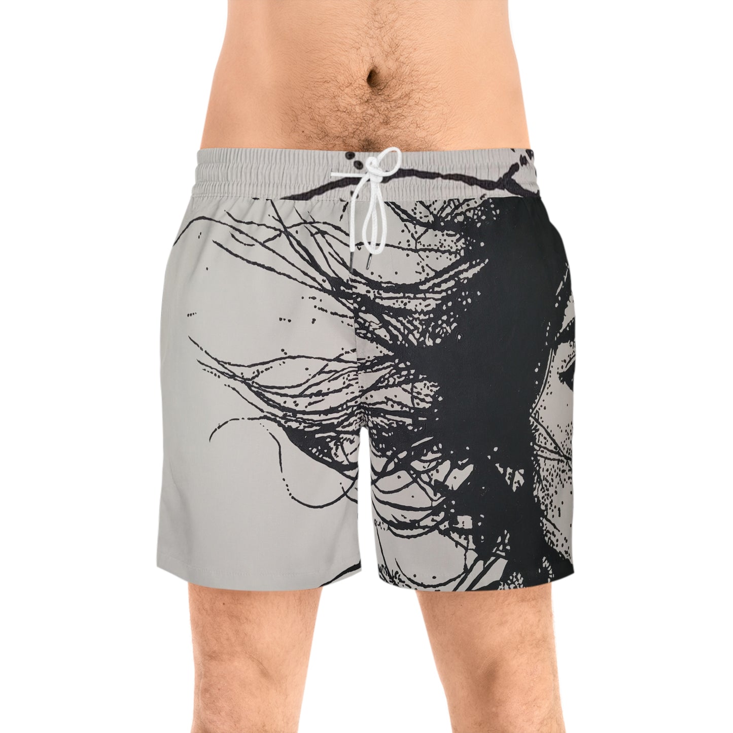 Windswept Men's Mid-Length Swim Shorts (AOP)