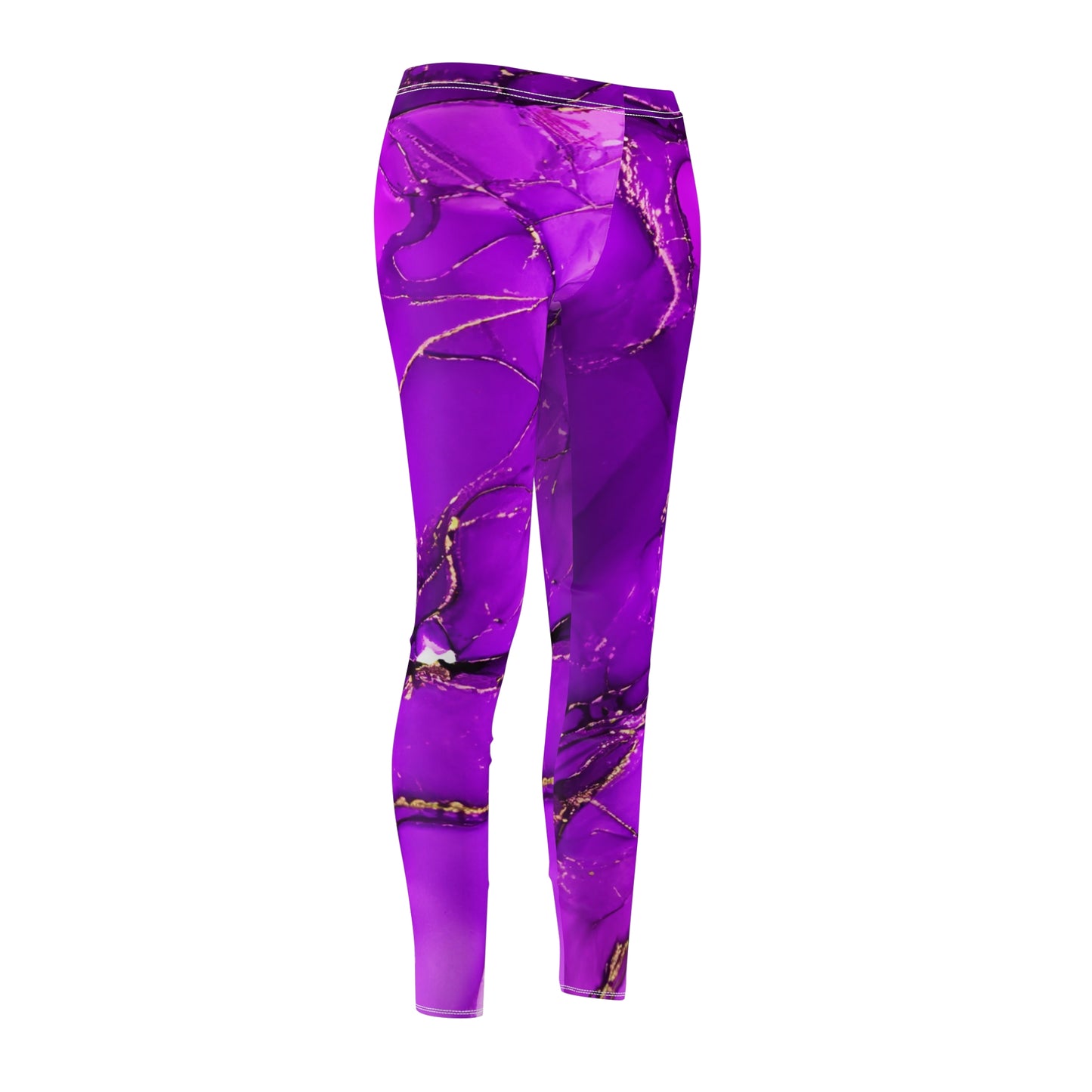 Purple Women's Cut & Sew Casual Leggings (AOP)