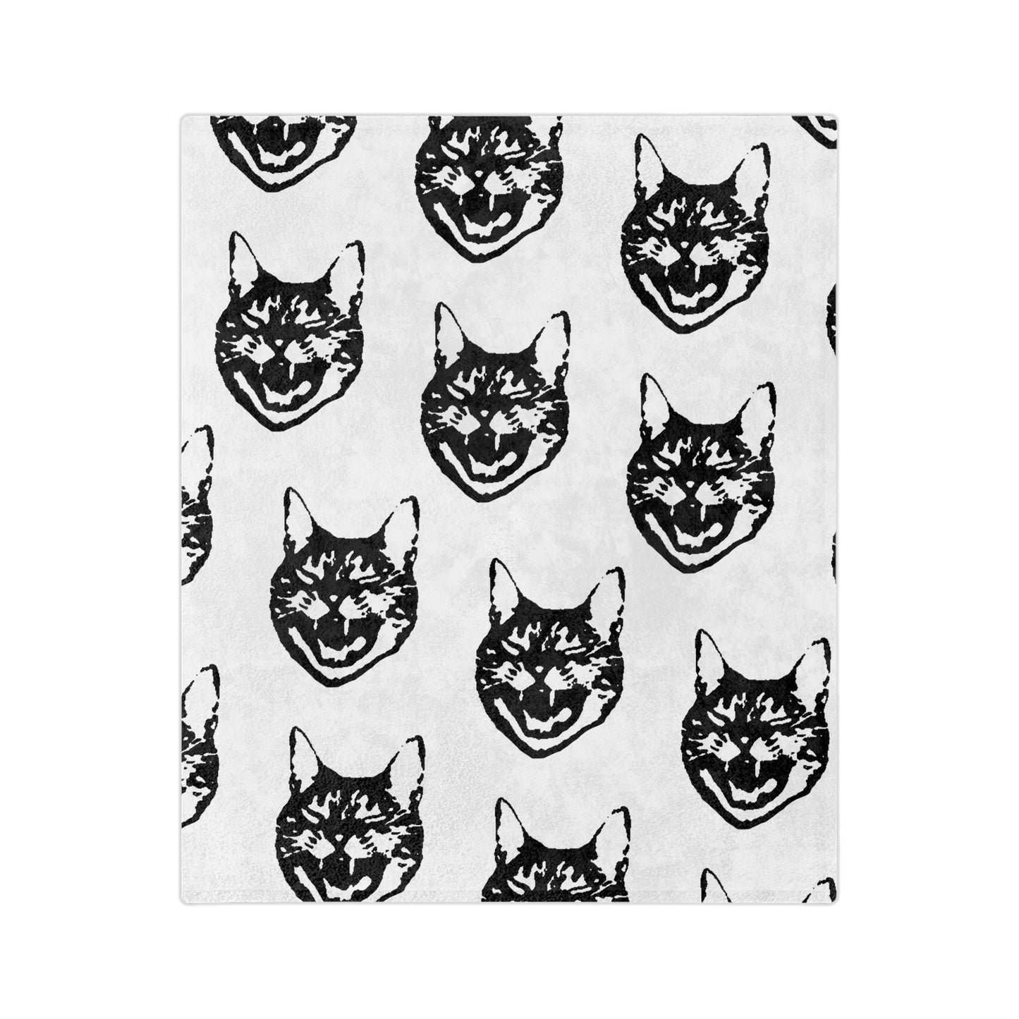 Laughing Cat Velveteen Microfiber Blanket