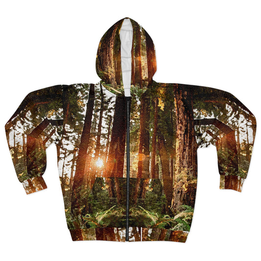 Forest Unisex Zip Hoodie (AOP)