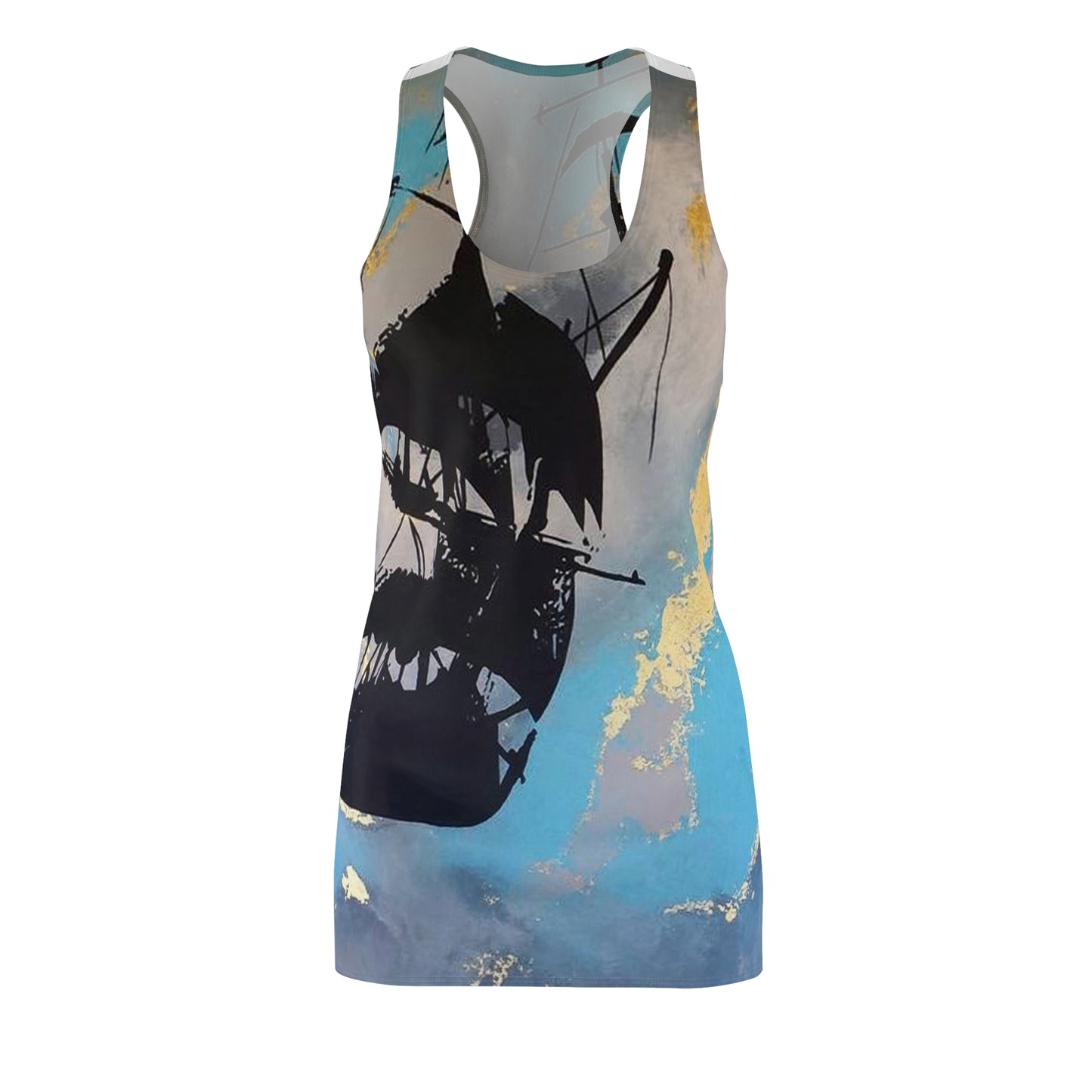 Ghost Ship Women's Cut & Sew Racerback Dress (AOP)