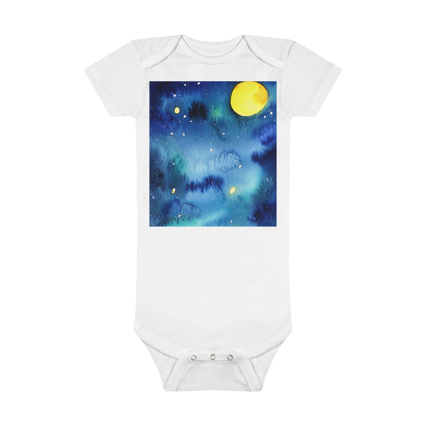 Night Watercolor Onesie® Organic Baby Bodysuit