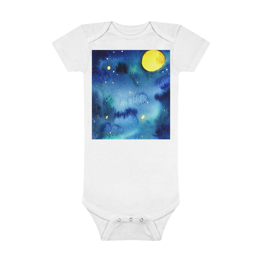 Night Watercolor Onesie® Organic Baby Bodysuit