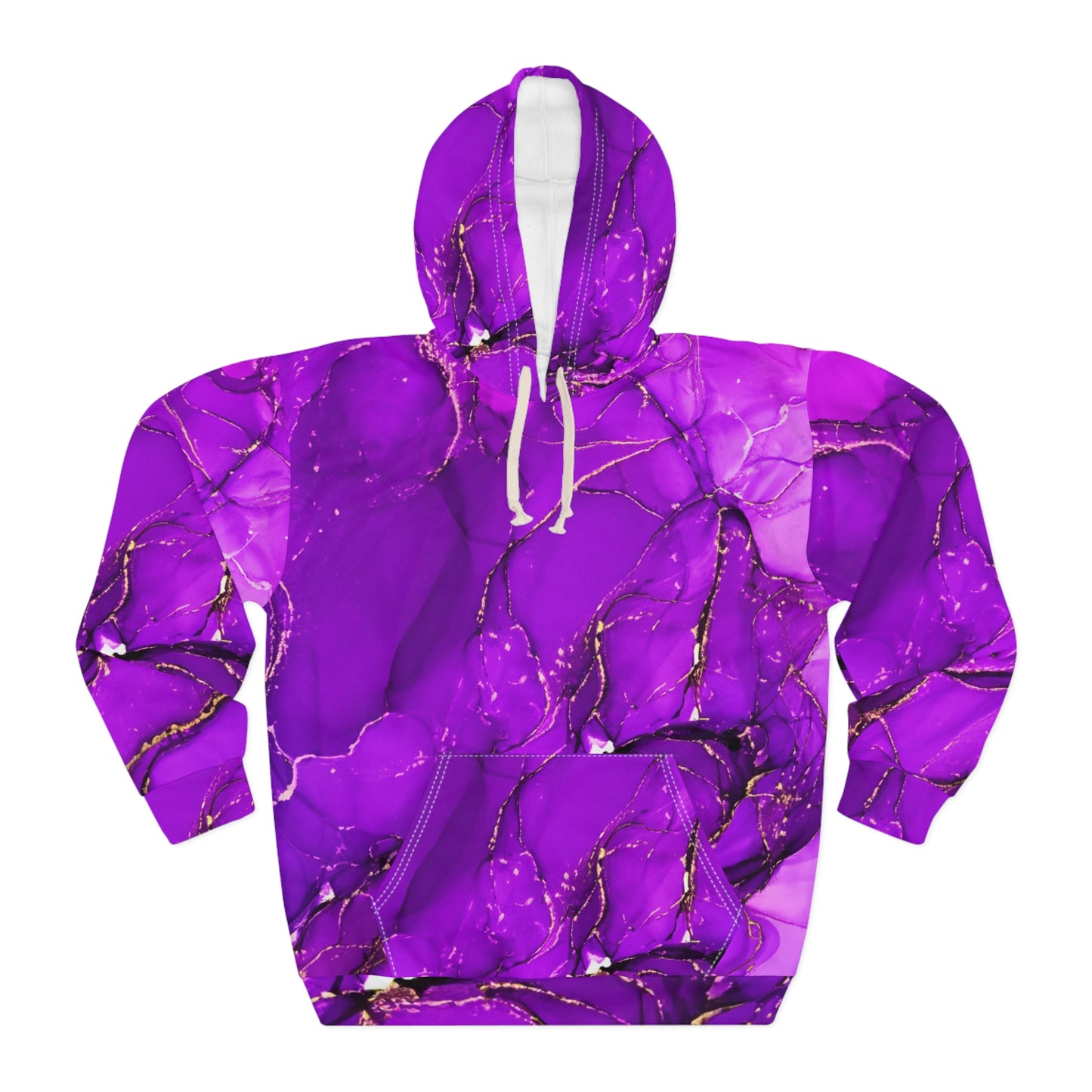 Purple Unisex Pullover Hoodie (AOP)