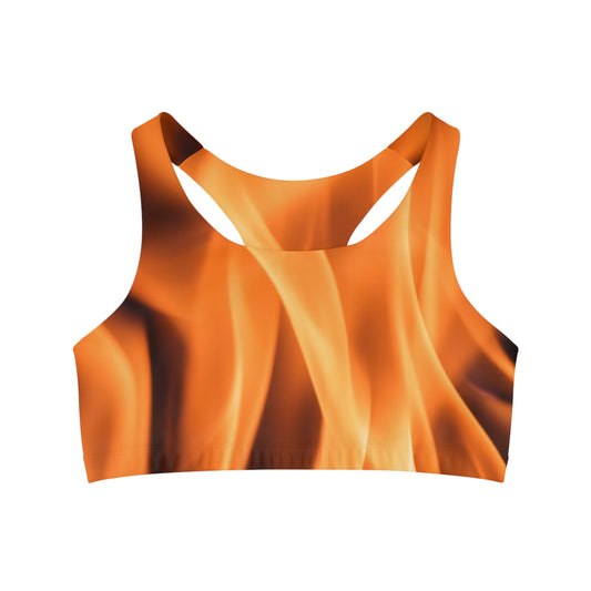 Fire Seamless Sports Bra (AOP)