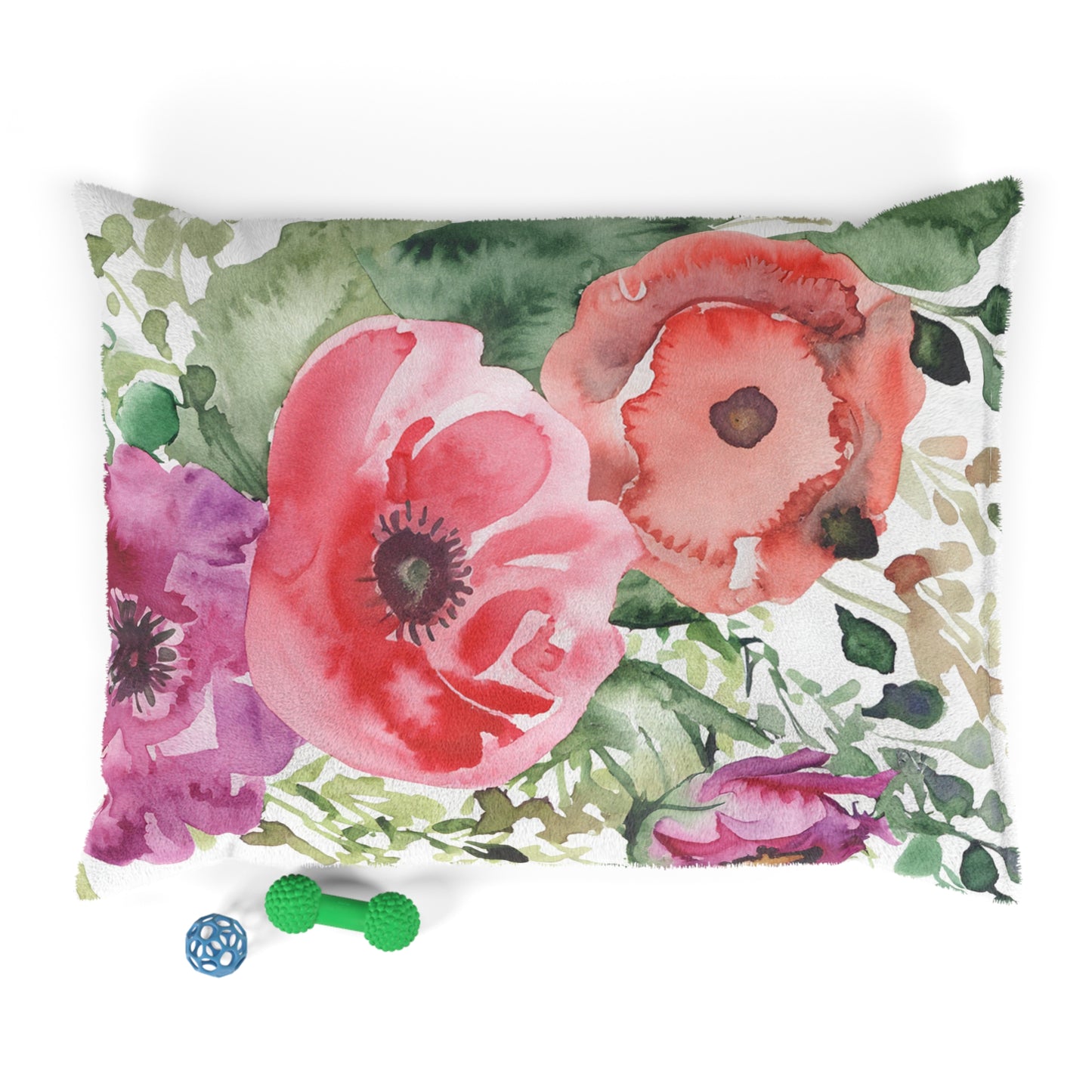 Floral Watercolor Pet Bed