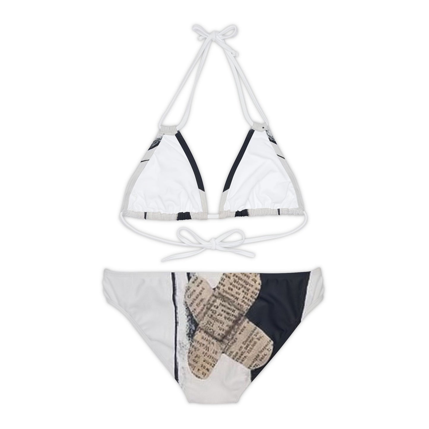 Beauty Is Pain Strappy Bikini Set (AOP)