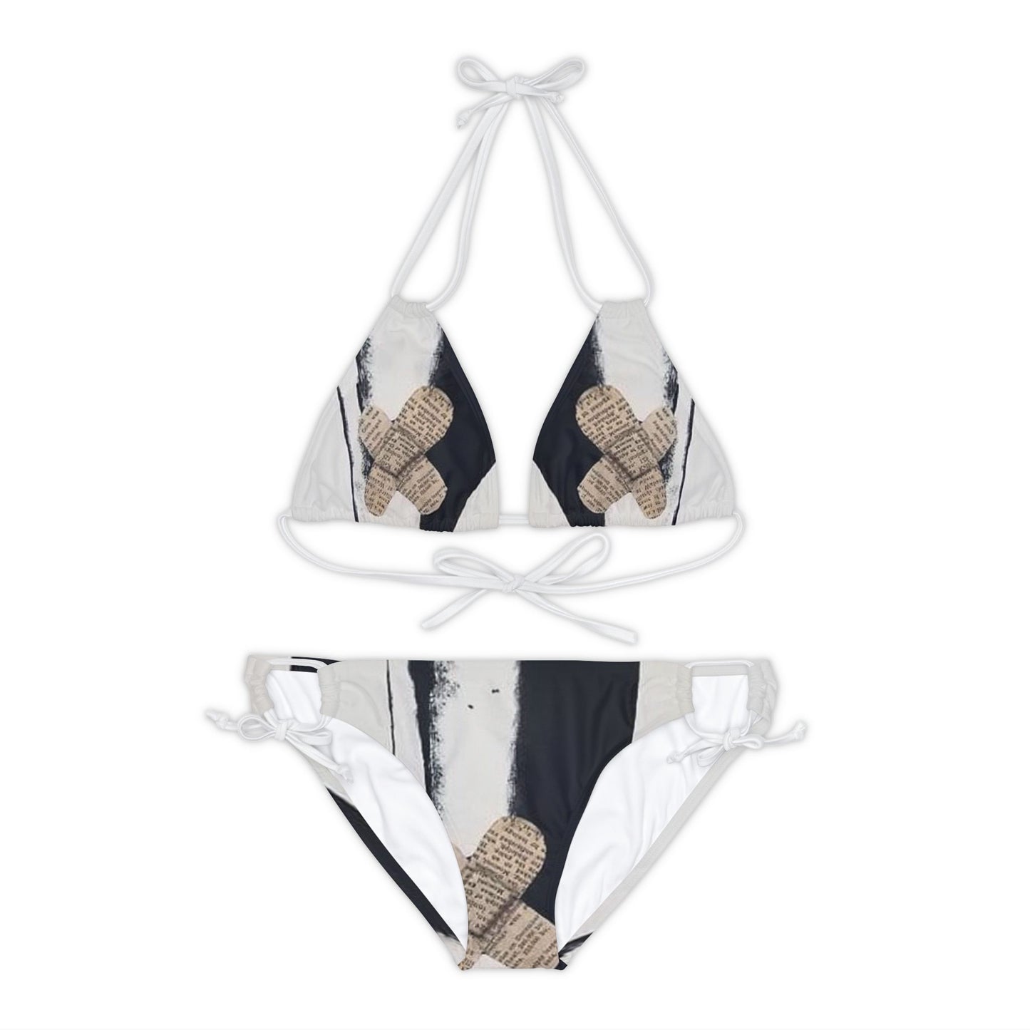 Beauty Is Pain Strappy Bikini Set (AOP)