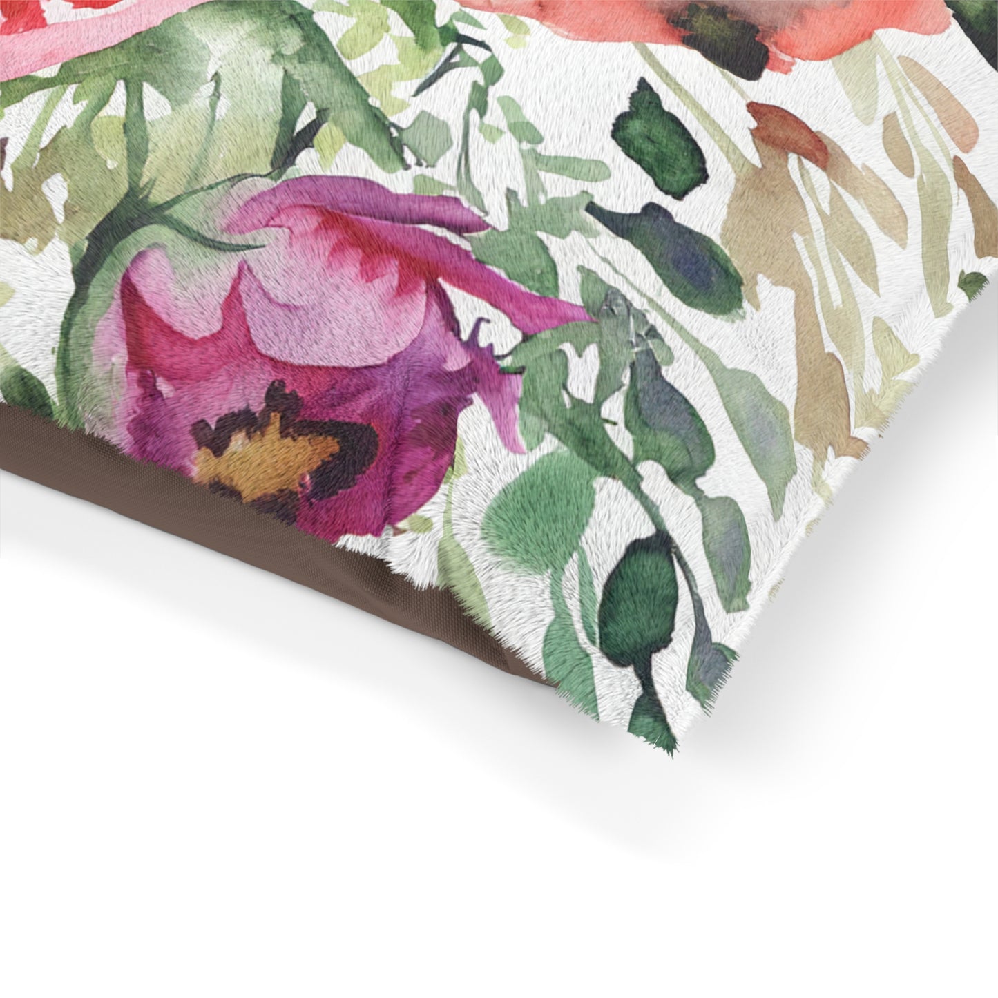 Floral Watercolor Pet Bed