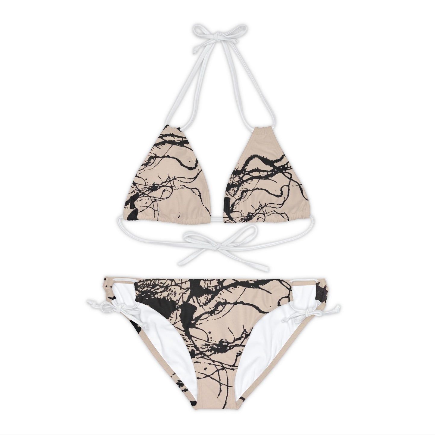 Brigette Strappy Bikini Set (AOP)