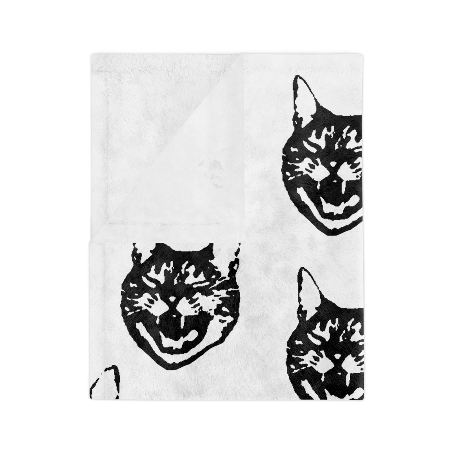 Laughing Cat Velveteen Microfiber Blanket