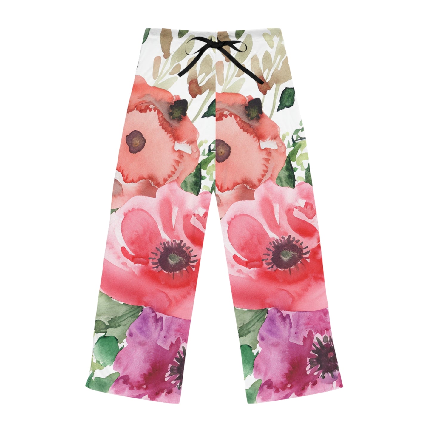 Floral Watercolor Women's Pajama Pants (AOP)