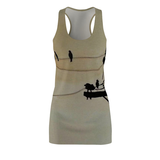 Birds Women's Cut & Sew Racerback Dress (AOP)