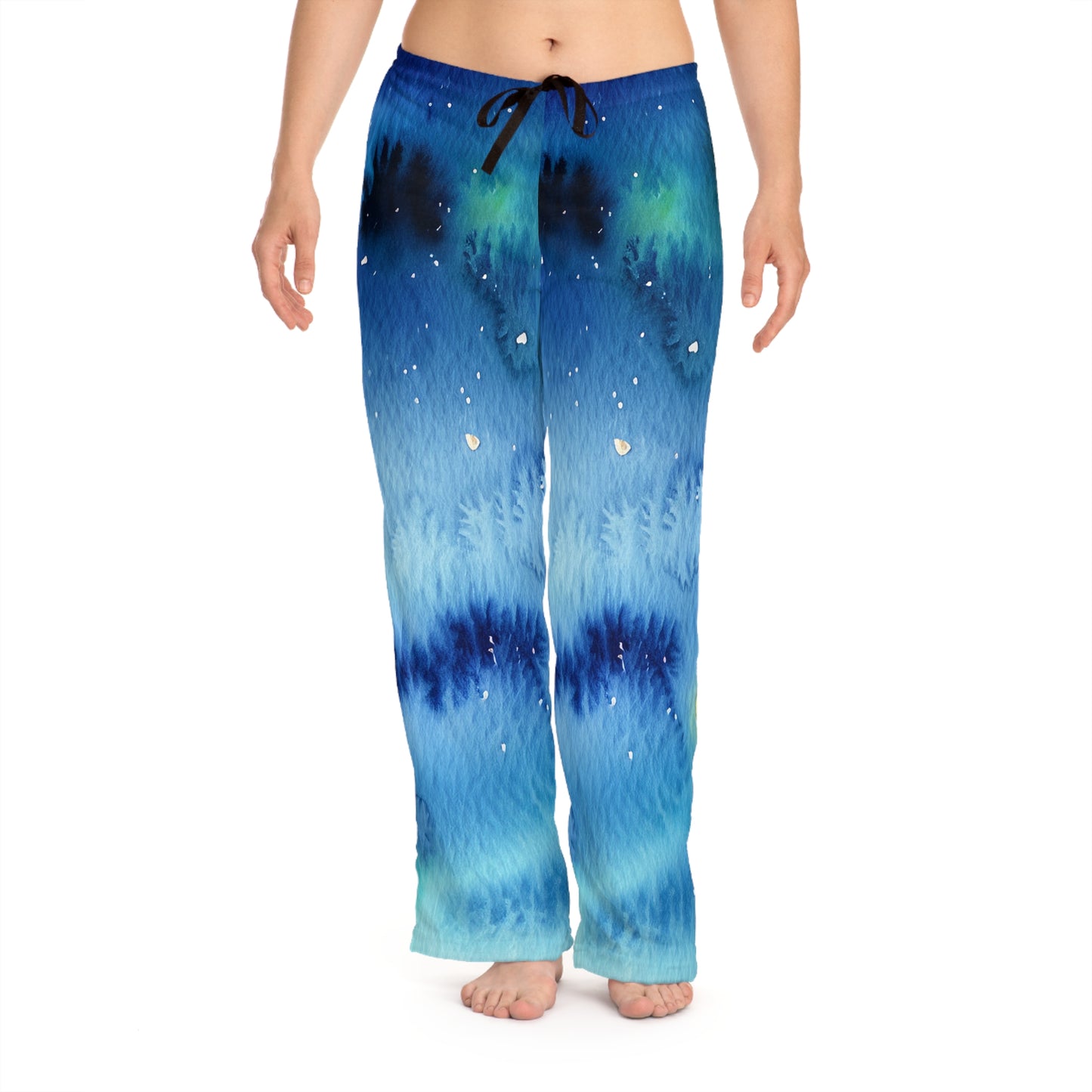 Night Watercolor Women's Pajama Pants (AOP)