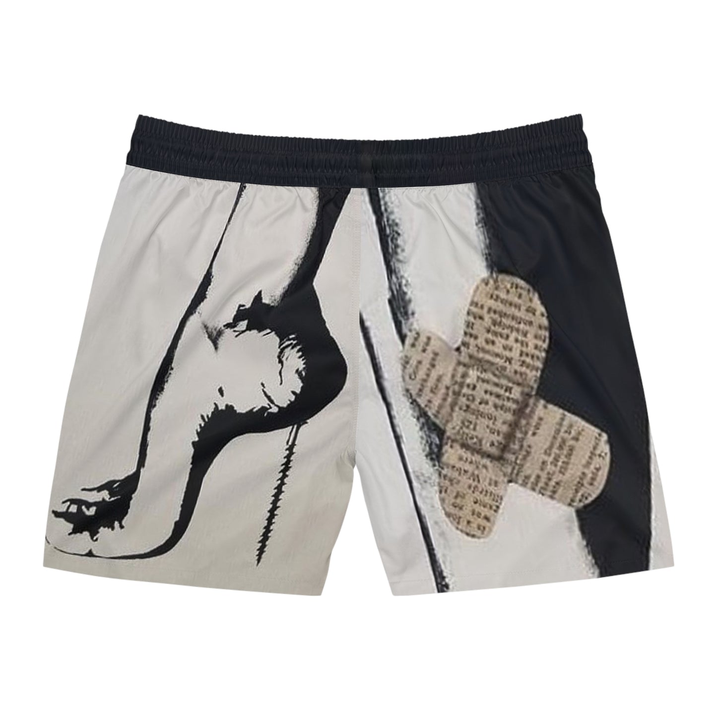 Beauty Is Pain Men's Mid-Length Swim Shorts (AOP)