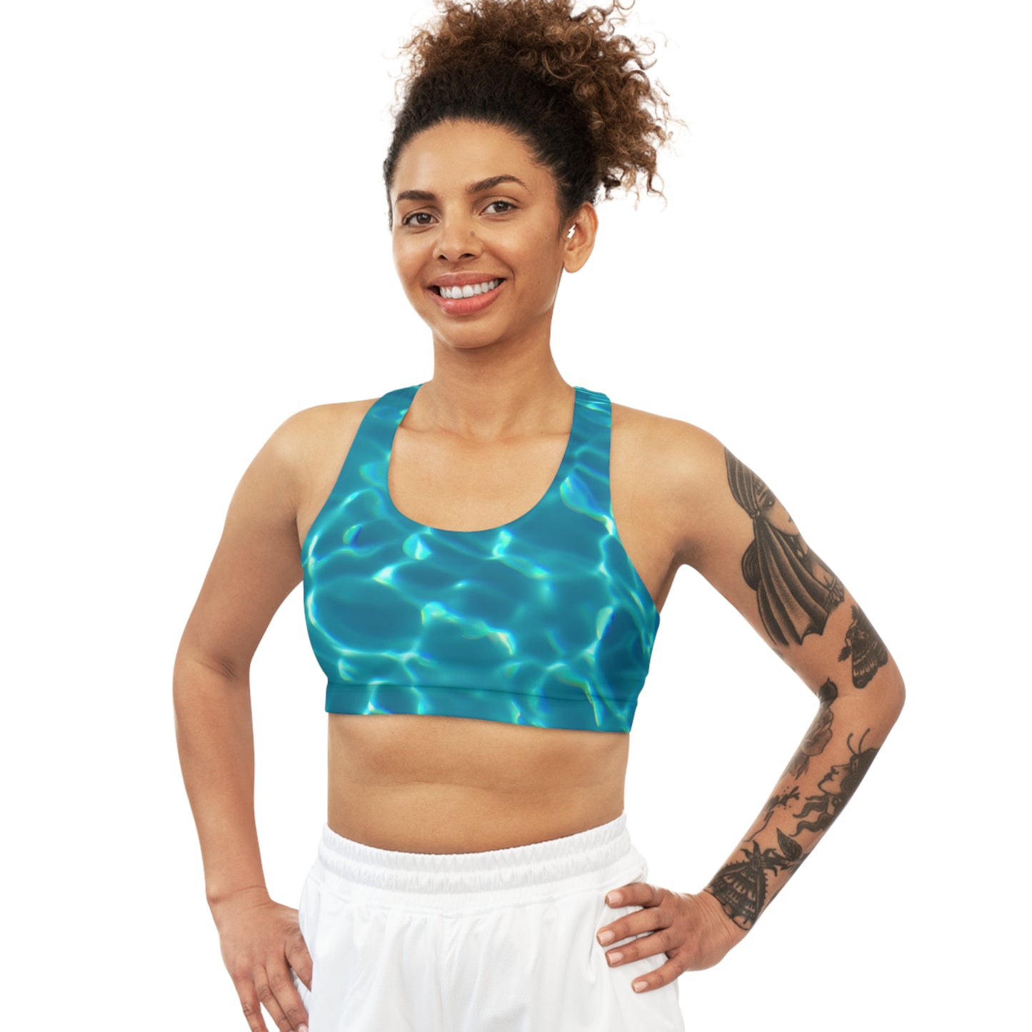 Water Seamless Sports Bra (AOP)