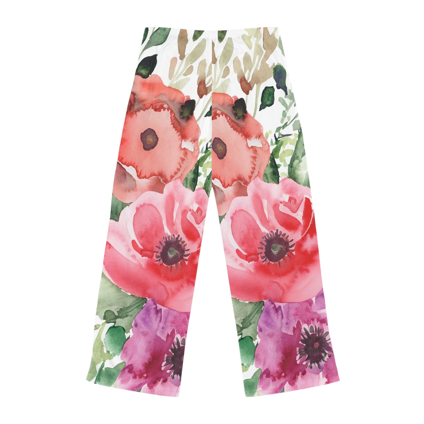 Floral Watercolor Women's Pajama Pants (AOP)