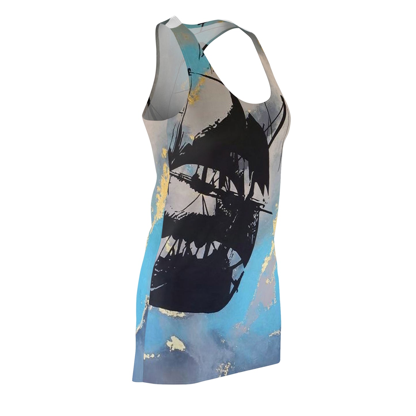 Ghost Ship Women's Cut & Sew Racerback Dress (AOP)