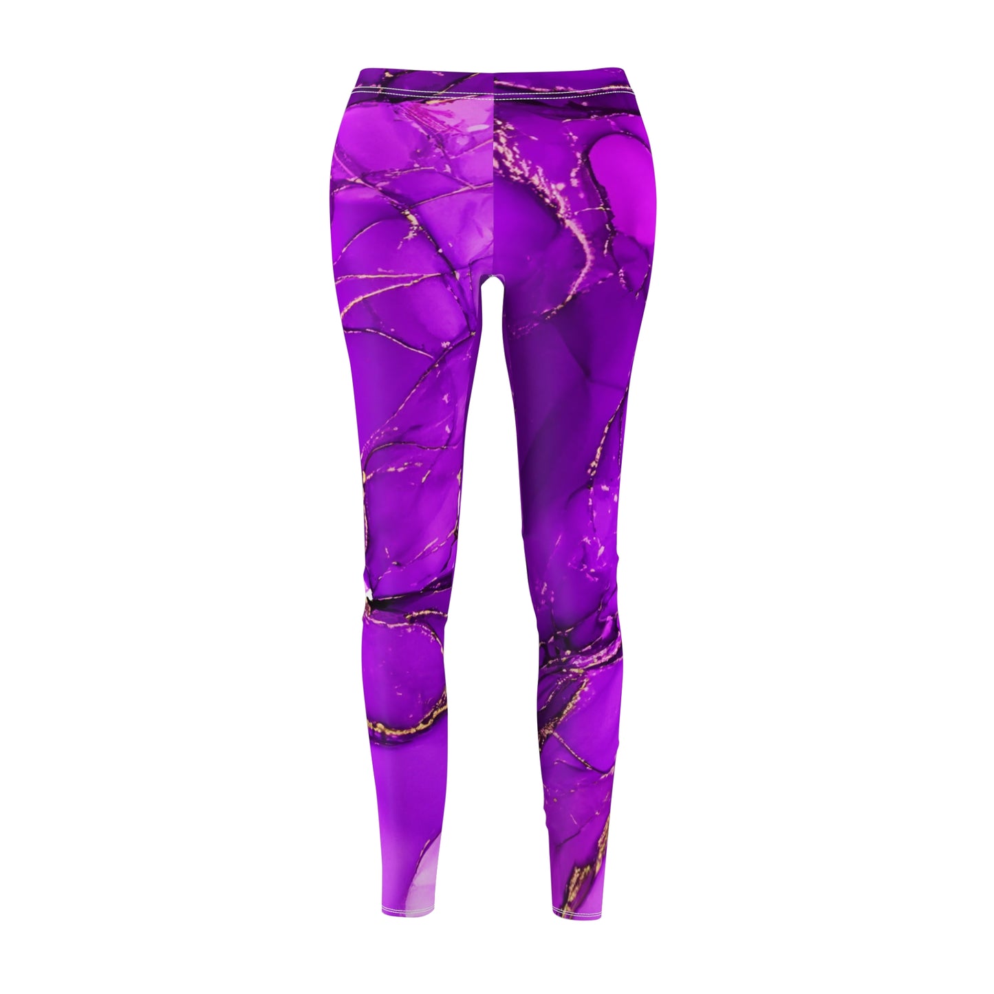 Purple Women's Cut & Sew Casual Leggings (AOP)