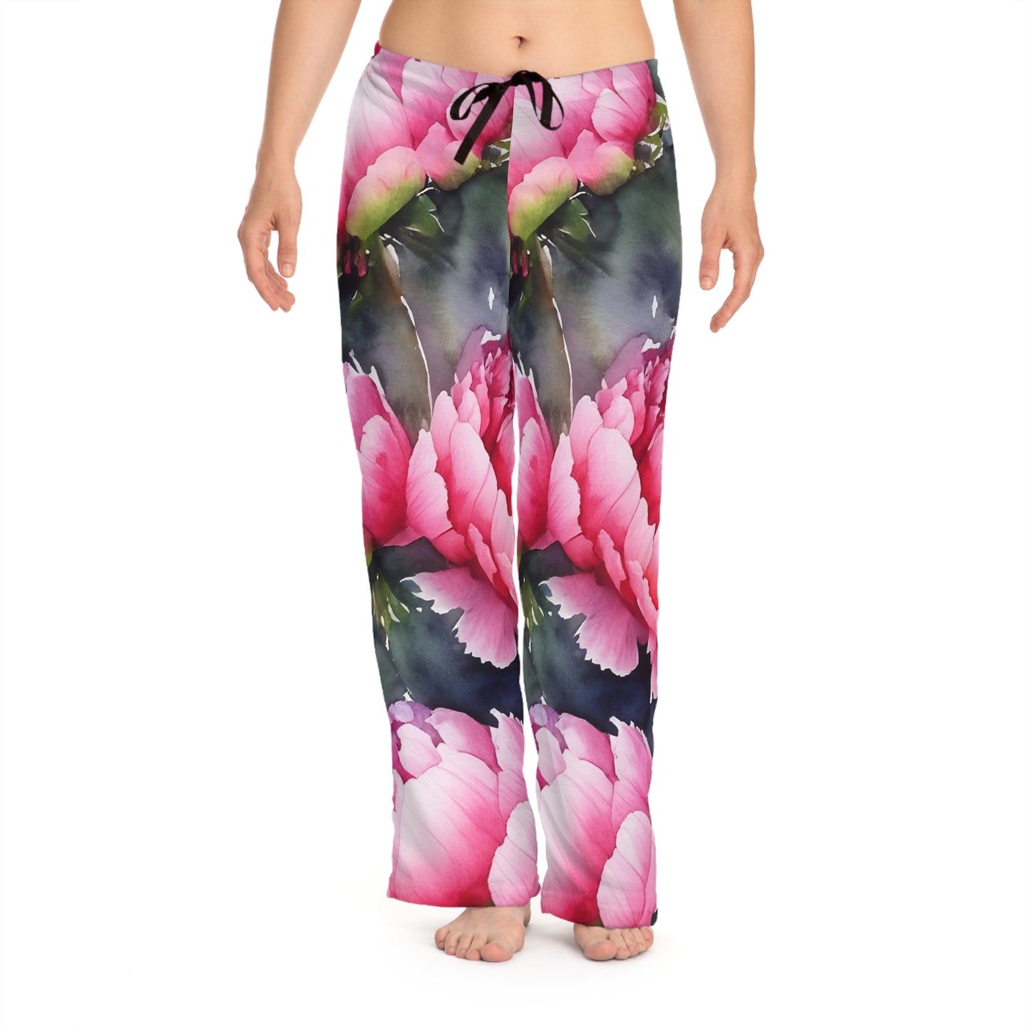 Peony Watercolor Women's Pajama Pants (AOP)