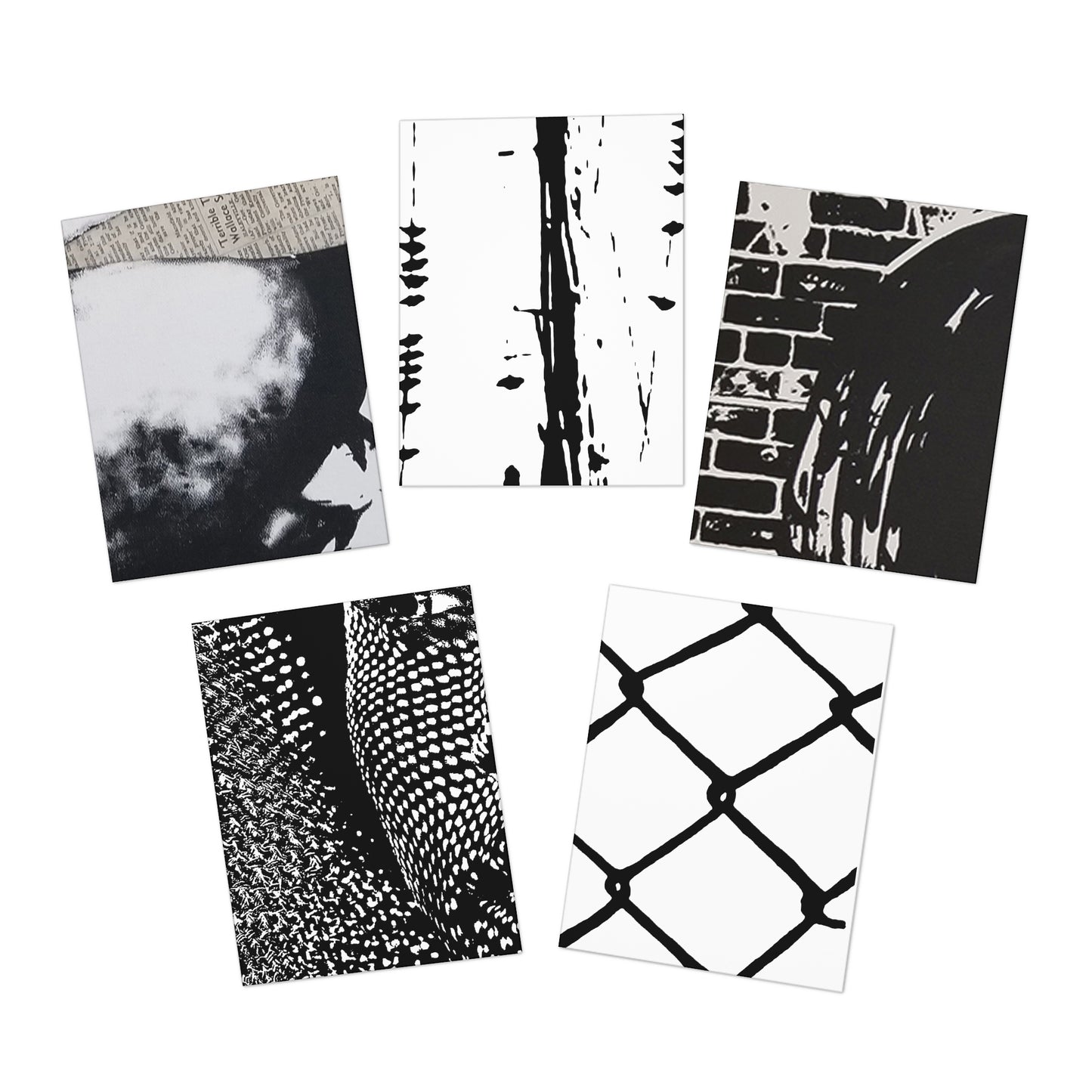 Textures1 Multi-Design Greeting Cards (5-Pack)