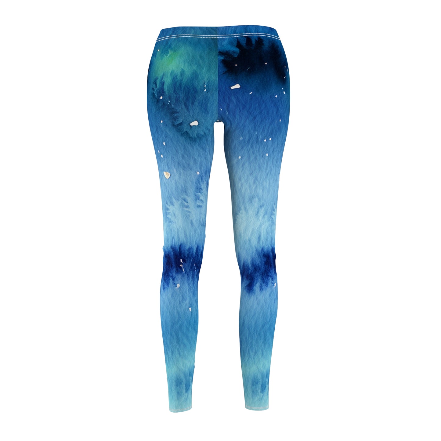 Night Watercolor Women's Cut & Sew Casual Leggings (AOP)