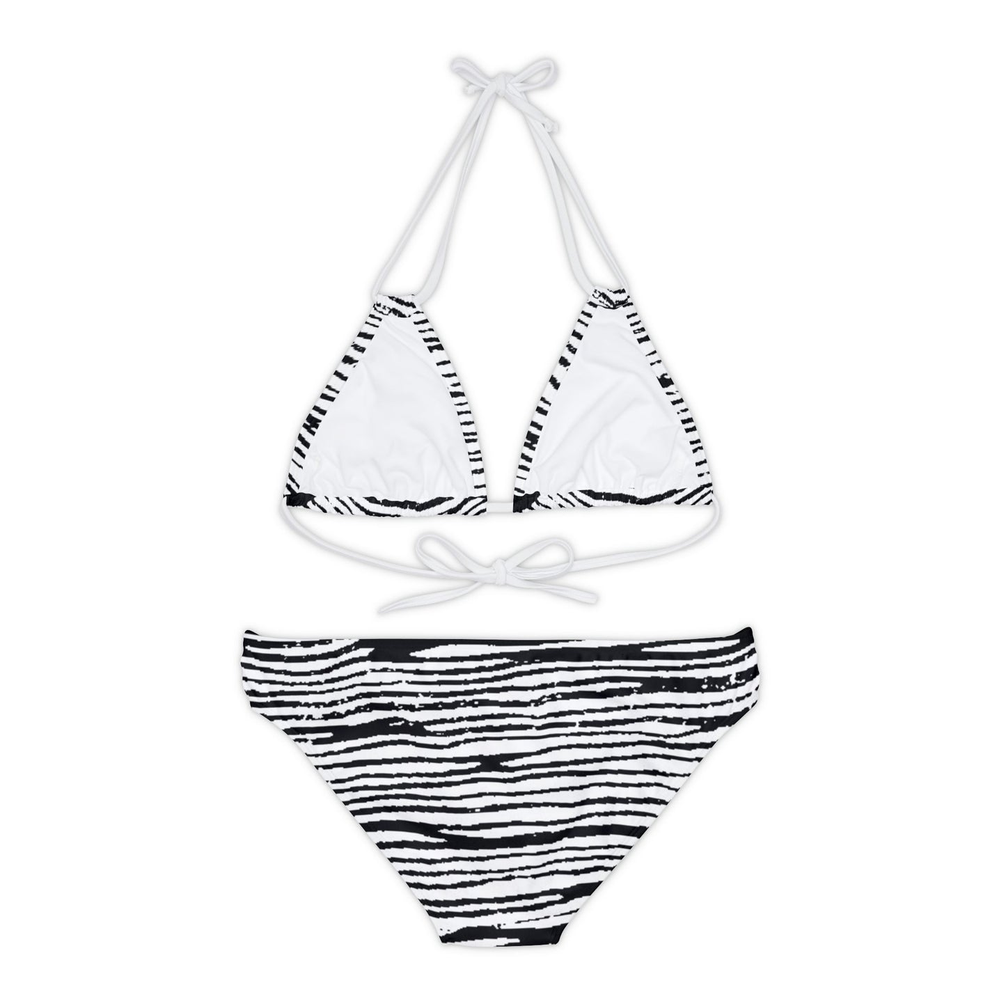 Lines Strappy Bikini Set (AOP)