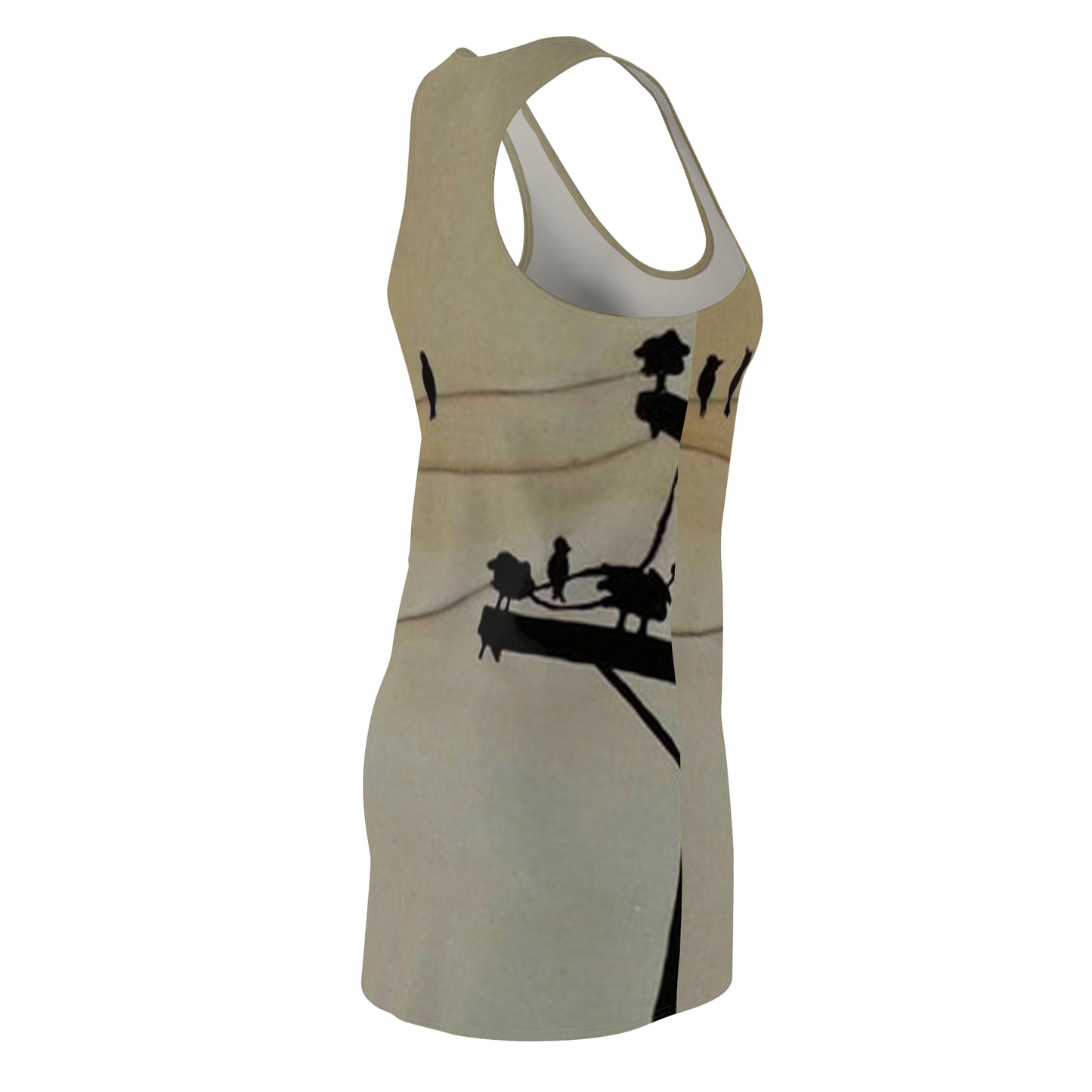 Birds Women's Cut & Sew Racerback Dress (AOP)