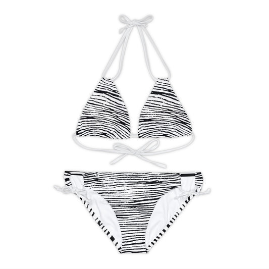 Lines Strappy Bikini Set (AOP)