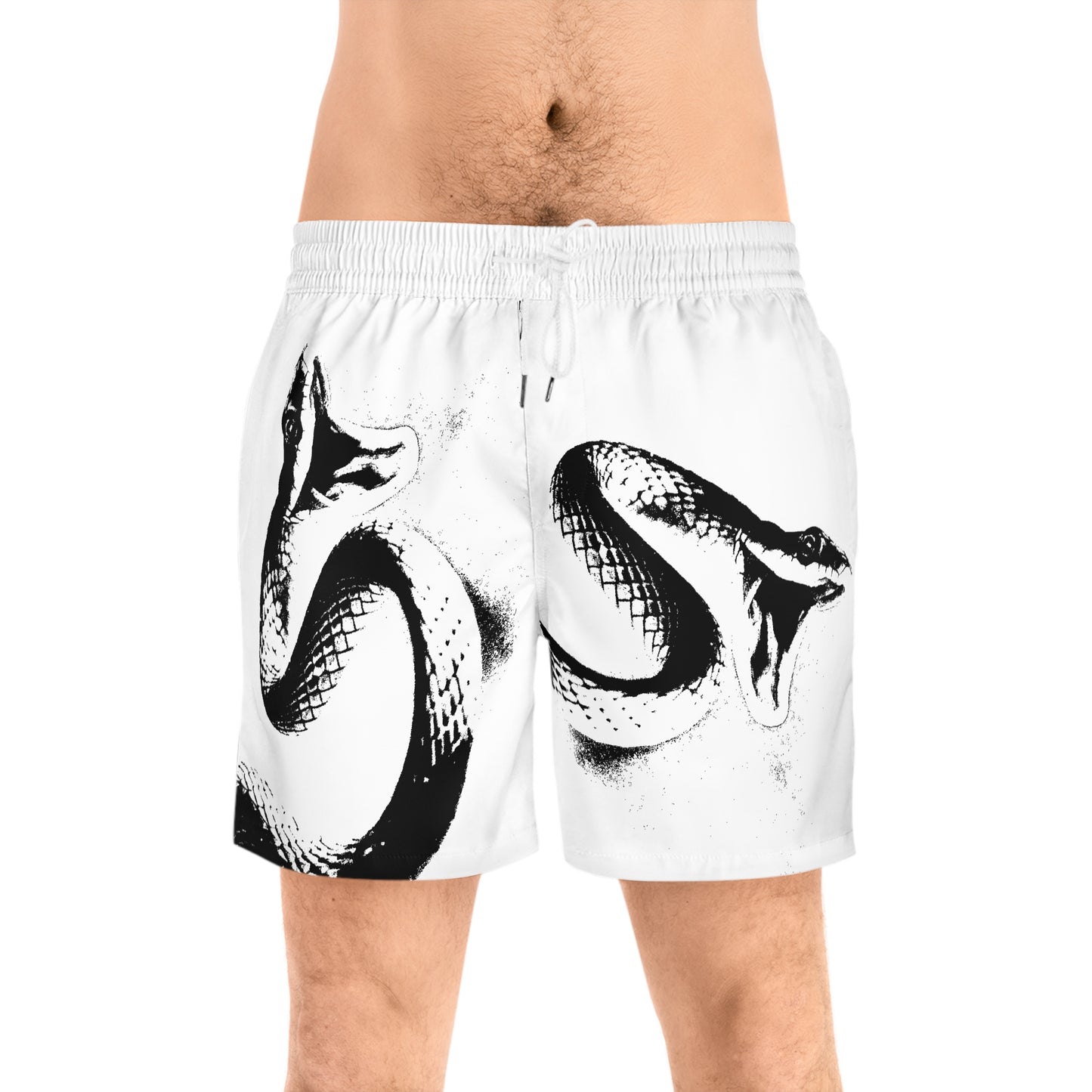 Snake Men's Mid-Length Swim Shorts (AOP)