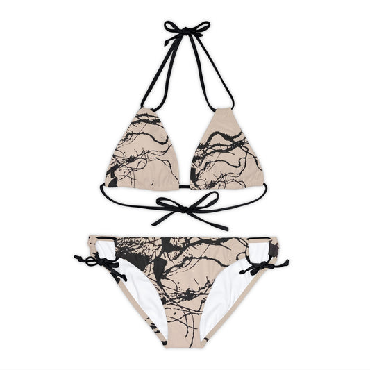 Brigette Strappy Bikini Set (AOP)