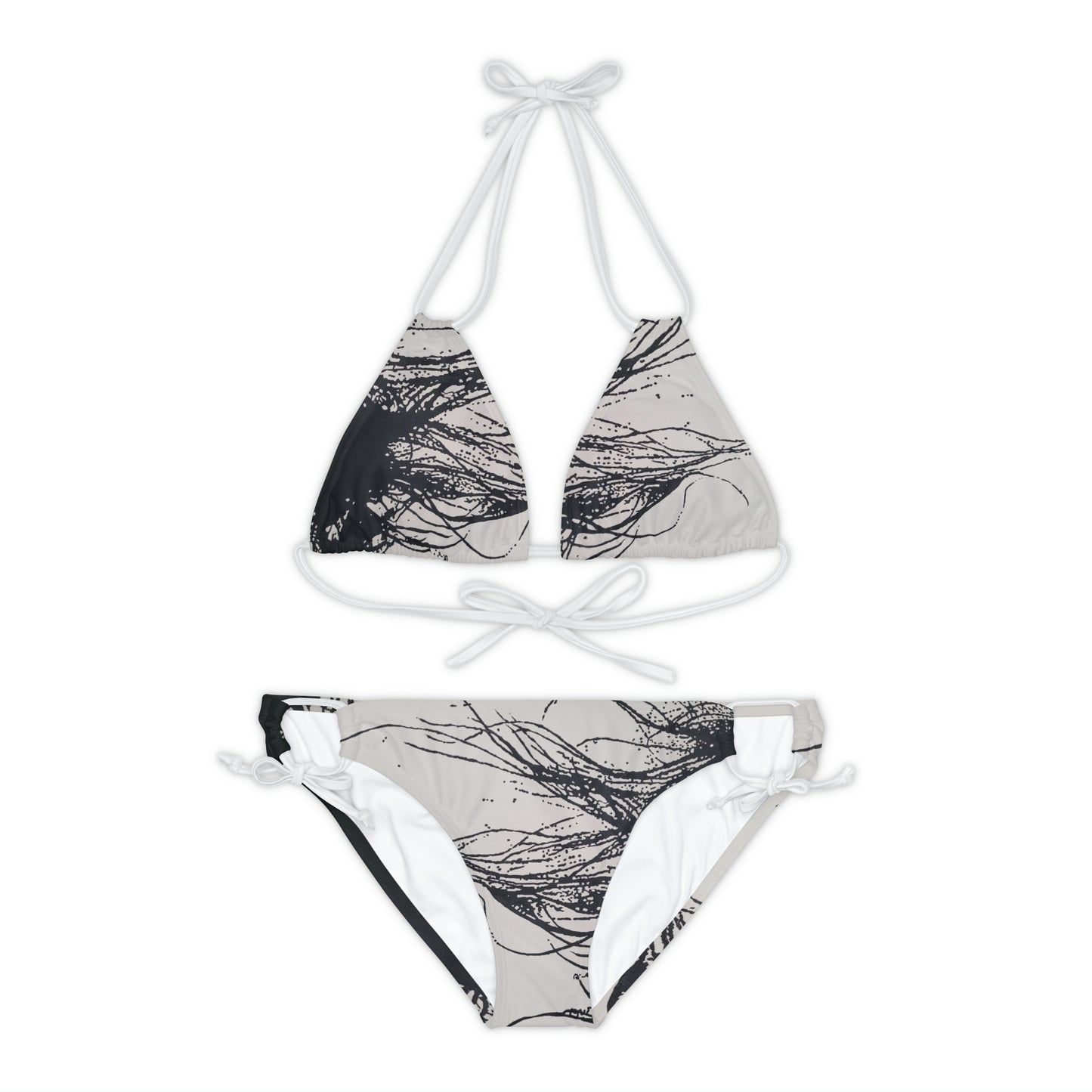 Windswept Strappy Bikini Set (AOP)